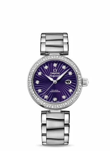 Omega LadyMatic Co-Axial 34 Stainless Steel / Diamond / Purple / Bracelet 425.35.34.20.60.001 (42535342060001)